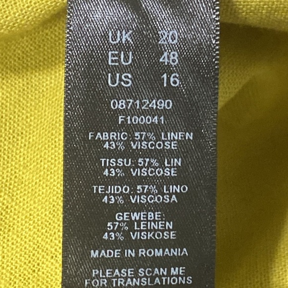 Asos Lagenlook Linen Blend Relaxed Fit W/Pockets Button Front Boiler Jumpsuit 16 - Picture 13 of 15